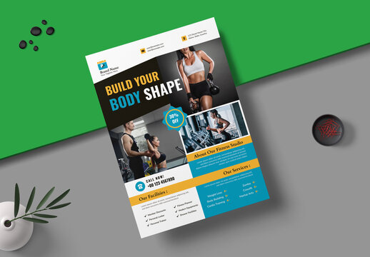 Gym And Fitness Care Flyer Template