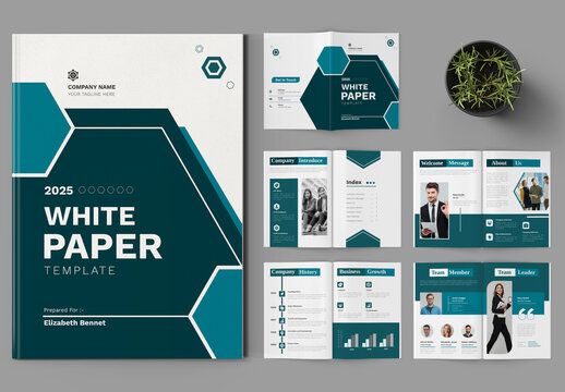 White Paper Brochure Template Layout
