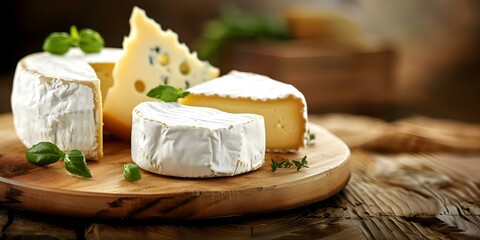 Organic Milk Cheese Ad Mockup Emphasizing Natural Ingredients and Freshness. Concept Organic Dairy, Fresh Ingredients, Mockup Design, Food Advertising, Natural Freshness