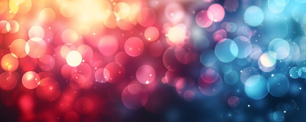 Obraz premium Abstract Bokeh Background with Colorful Light Circles for Festive and Celebratory Themes