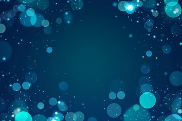 Abstract Bokeh Background With Blue and Turquoise Light Effects for Casino, Party, and Celebration Themes