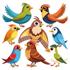 sparrow cartoon birds collection 