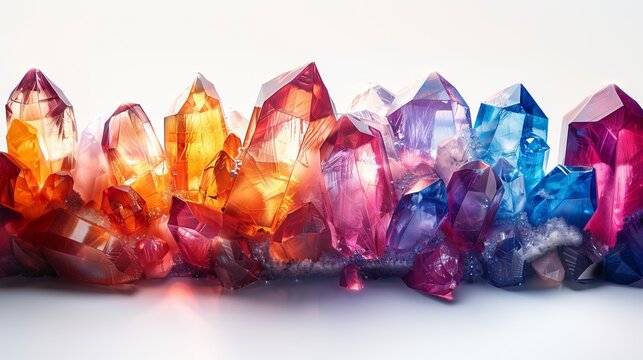 Colorful Crystal pattern background. 