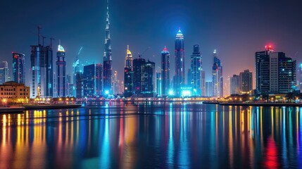 Fototapeta premium Magnificent Nighttime View of the City