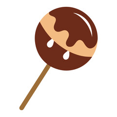 Chocolate cake vector  illustration