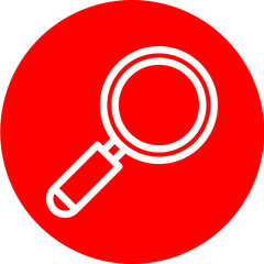 search Vector Line White Circle Red