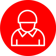 user Vector Line White Circle Red