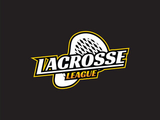 Lacrosse badge logo with modern minimalist style