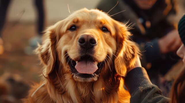 Pet adoption day at a local park, with joyful faces, furry friends, and an atmosphere filled with love and hope