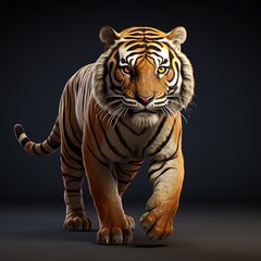Obraz premium tiger on black background