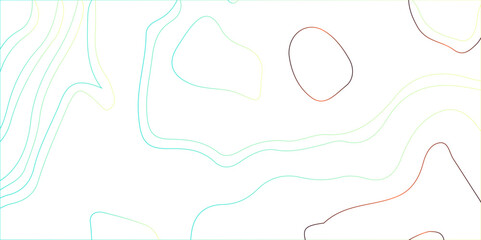 Abstract colorful topographic line contour map background, geographic grid map, stock vector illustration. Grey outline topographic contour map abstract tech background.