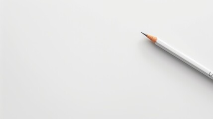 White Pencil on White Background
