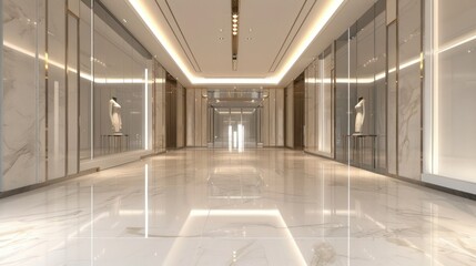 Obraz premium footage Illustration 3D rendering decorative design and elegant, whit empty fashion flat, floor decorative design elegant fashion flat floor. 