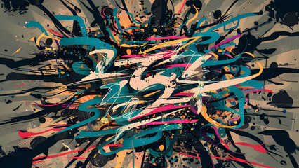 Fototapeta premium Monochrome abstract grunge vector background