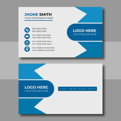 Creative modern Corporate Business card design template, Clean professional business card template, visiting card, business card template for business and personal use. Vector illustration design