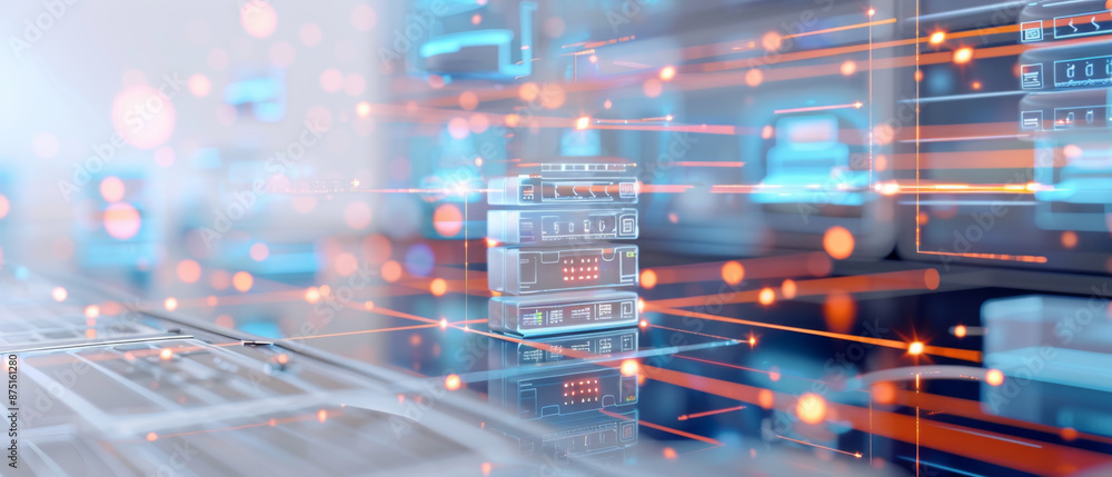 Poster explore digital and physical document storage with hybrid data management technology.
