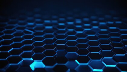 Naklejka premium Blue hexagonal background with a lot of hexagons 