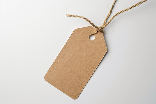 blank price tag isolated on white
