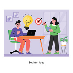 Business Idea concept flat style stock illustration. EPS 10 File