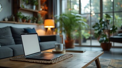 Serene Simplicity: Minimalist Smartphone Display Anchors Refined Tabletop