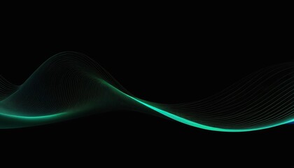 Black background wallpaper with green wavy lines
background
