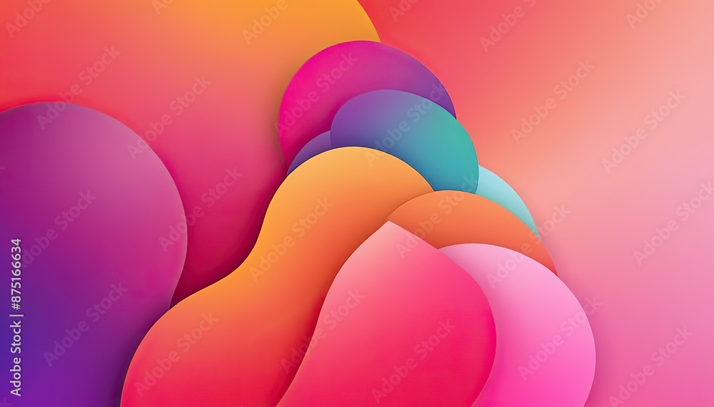 Poster set of abstract background with colorful geometric shapes