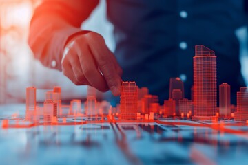 Visionary planner executing a blueprint for a smart city, Imagination  Blueprints  Execution, City planning