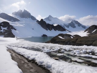 Obraz premium snow covered mountains