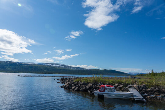 Langas lake in G&auml;llivare, Lappland, Sweden.