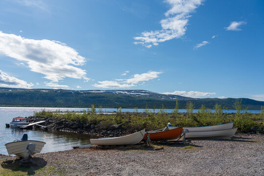 Langas lake in G&auml;llivare, Lappland, Sweden.