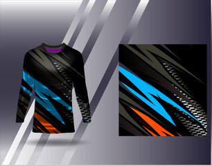 Sports jersey and tshirt template sports design for football racing gaming jersey vector © Gib