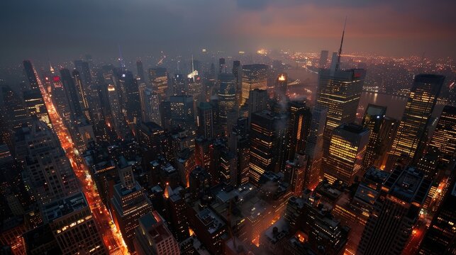 Nighttime Splendor of a Majestic City
