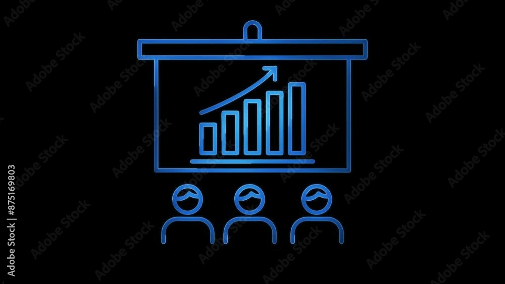 Poster success banner graph icon. outline success banner graph vector icon for web design isolated on black
