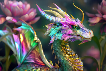Obraz premium chinese dragon statue