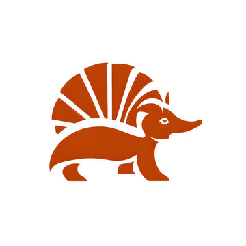 recommend clip art: illustration logo of minimalist outline of a armadillo