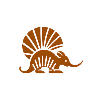 recommend clip art: illustration logo of minimalist outline of a armadillo