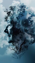 The concept of psychology, mental health, Alzheimer's disease, dementia, autism, brain problems, International Day for the Dissemination of Information about Alzheimer's Disease
