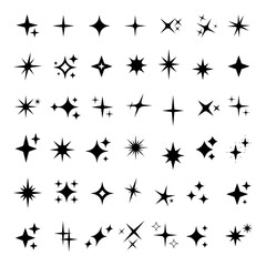 Shine icons. Sparks, shining explosion.