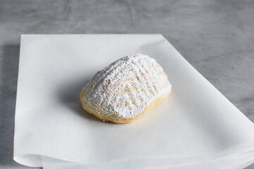 A view of a maamoul pastry.