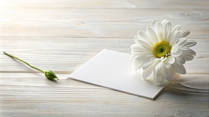Obraz premium Condolence card featuring a delicate flower in a loving memory , sympathy, funeral, bereavement, memory, remembrance, grief