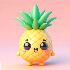 Naklejka premium 3d cartoon on pastel background