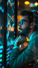 Obraz premium Analyzing Market Liquidity: Stock Trader's Investment Evaluation