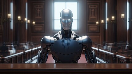 Robot in court room