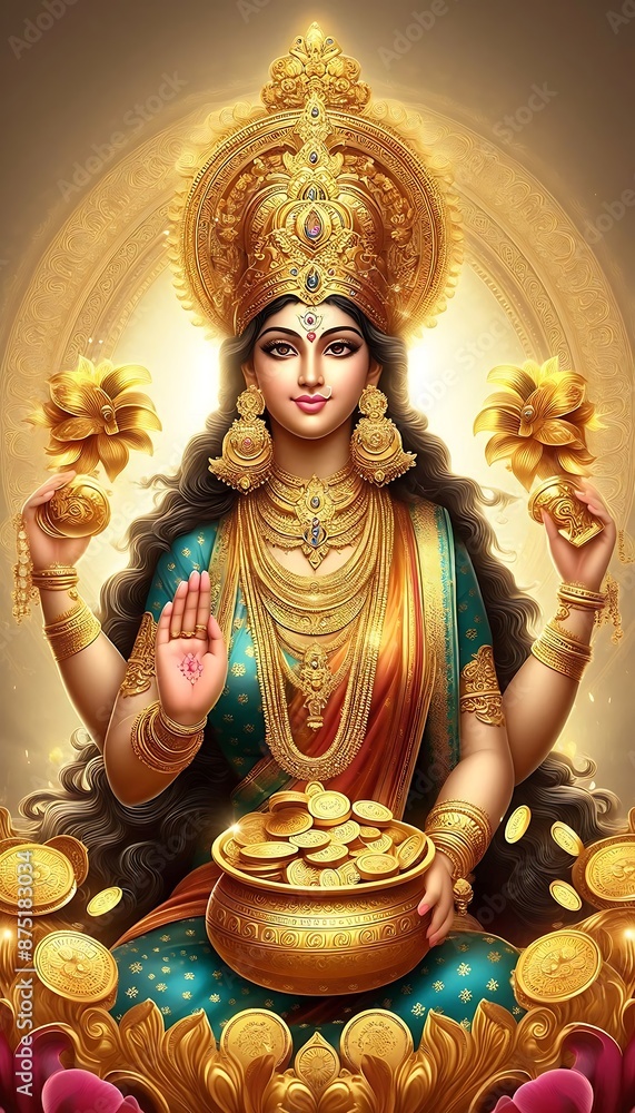 Wall mural goddess laxmi