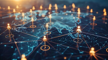 Global Business Connections.. Corporate networking. Concept of networking in a corporation.
