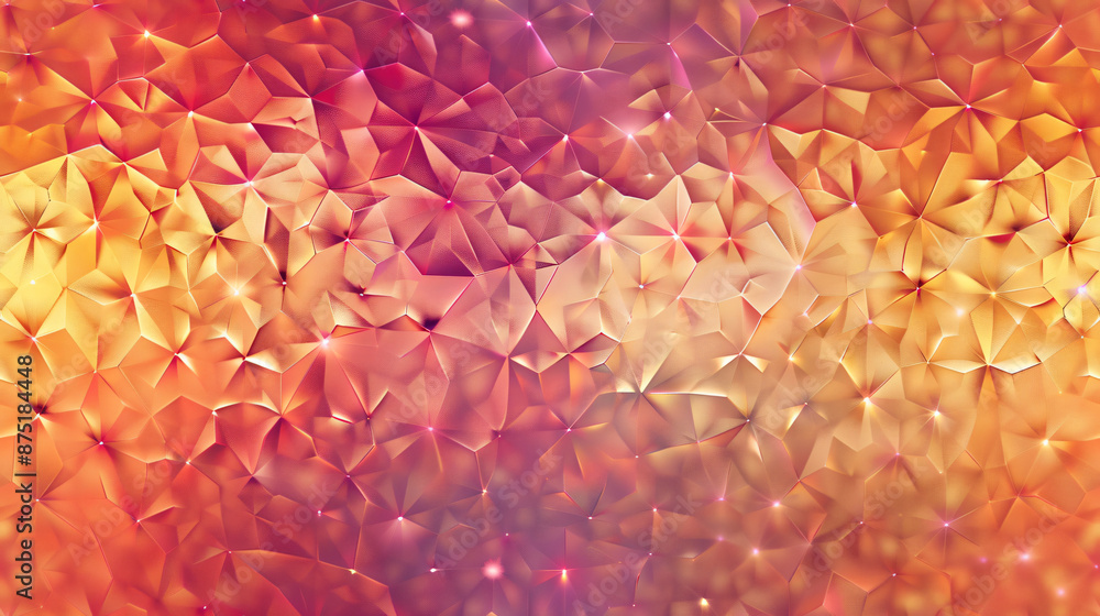 Poster abstract background forming a geometric pattern with orange and pink colors, ideal for technology or