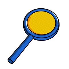 Magnifying glass.Cartoon style 3d render illustration