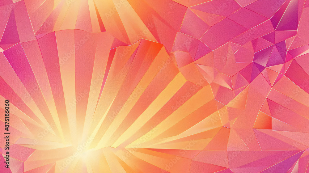 Poster bright abstract background with light beams emanating from a low angle