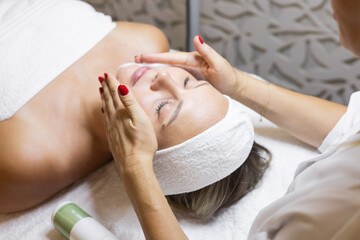 Cosmetology procedure in beauty studio