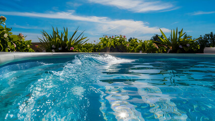 Cinematic cool down Dive into this inviting pool